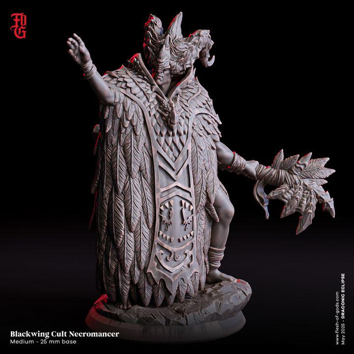 Blackwing Cult Necromancer - UNPAINTED 3D figure - Flesh of Gods