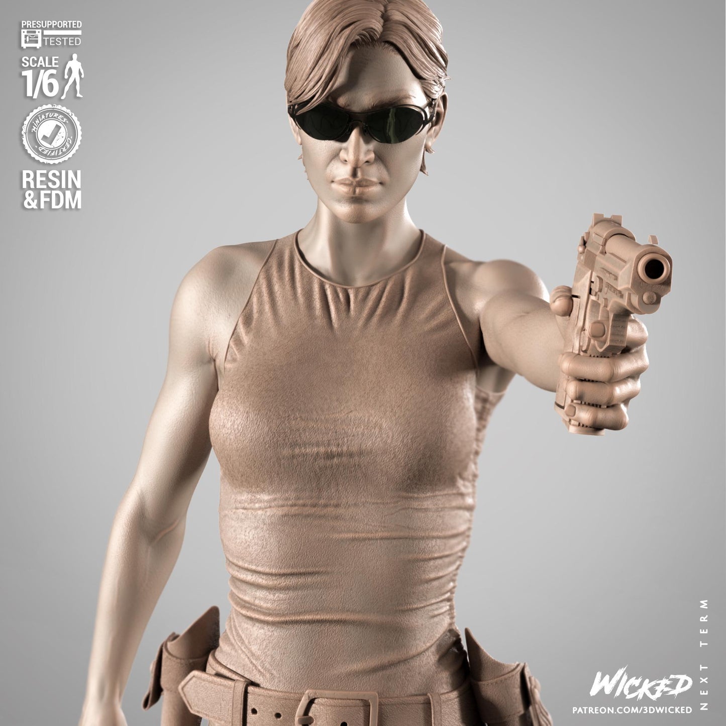 Trinity Sculpture - UNPAINTED FAN ART - Wicked 3D Models