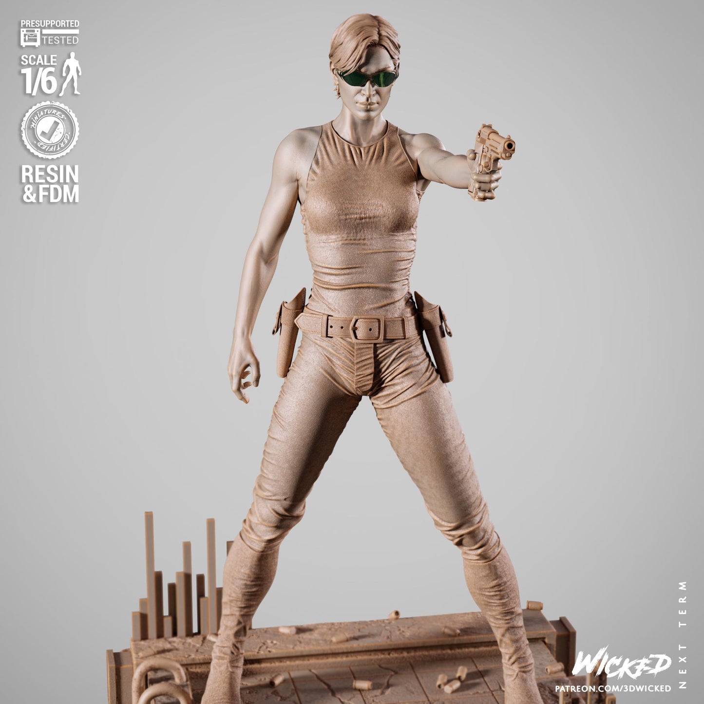 Trinity Sculpture - UNPAINTED FAN ART - Wicked 3D Models