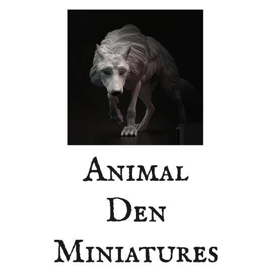 Grey Wolf - UNPAINTED 3D resin print/figure - Animal Den Miniatures