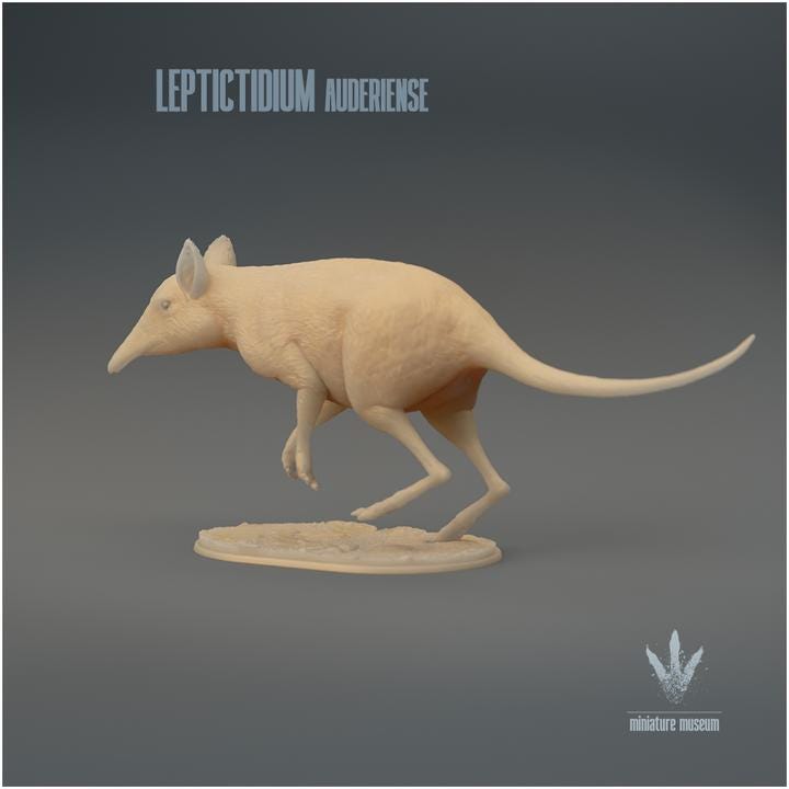 Leptictidium auderiense : Running - UNPAINTED 3D Figurine - Miniature Museum