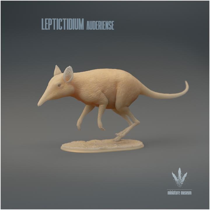 Leptictidium auderiense : Running - UNPAINTED 3D Figurine - Miniature Museum