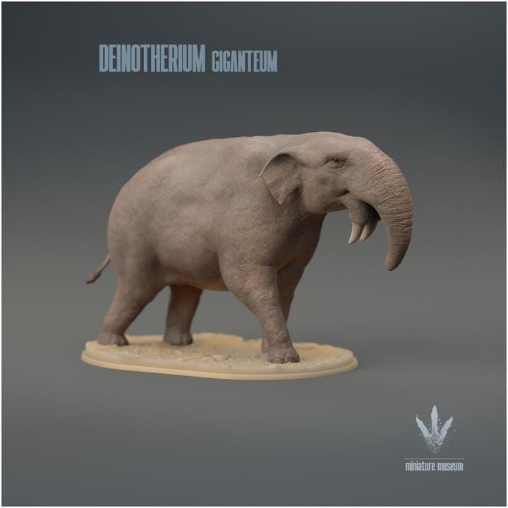 Deinotherium giganteum : The Terrible Beast - UNPAINTED 3D Figurine - Miniature Museum