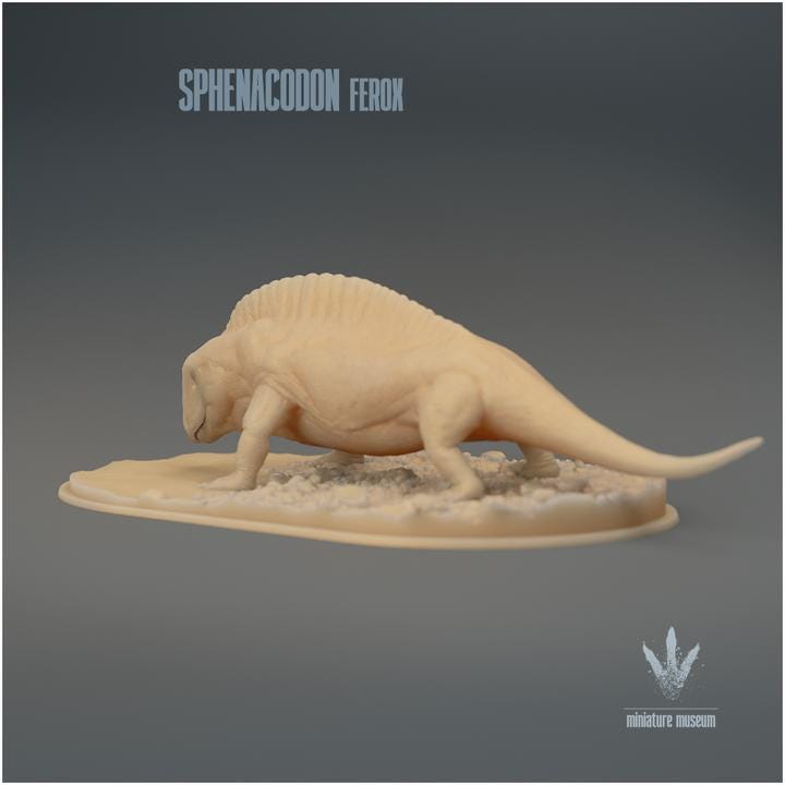 Sphenacodon ferox : Drinking - UNPAINTED 3D Figurine - Miniature Museum