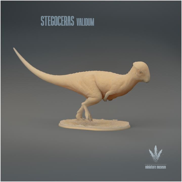 Stegoceras validum : Run - UNPAINTED 3D Figurine - Miniature Museum