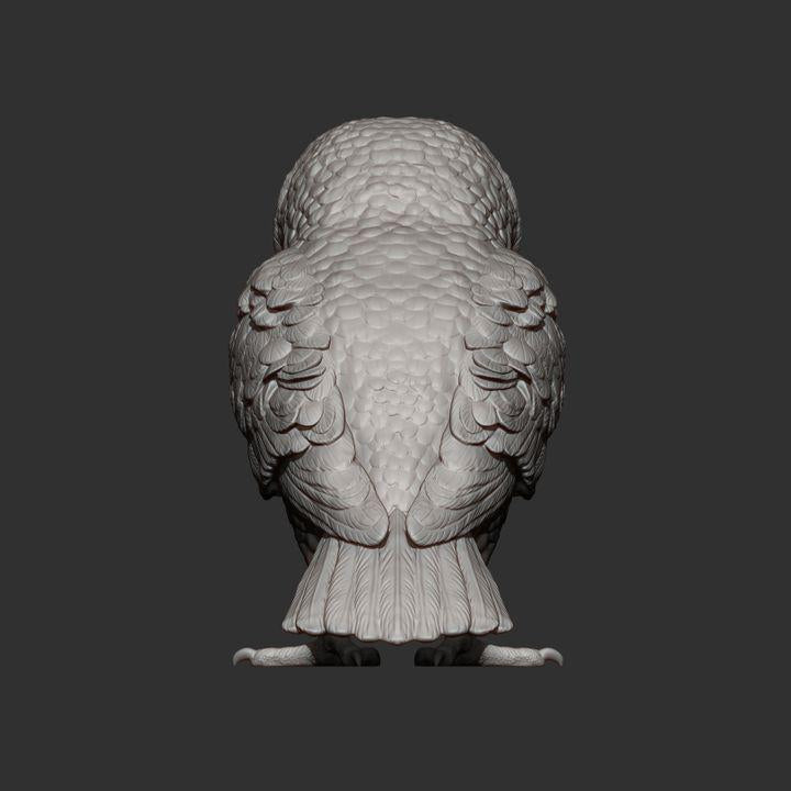 Short-eared Owl - UNPAINTED 3D figure - Alexander3dart