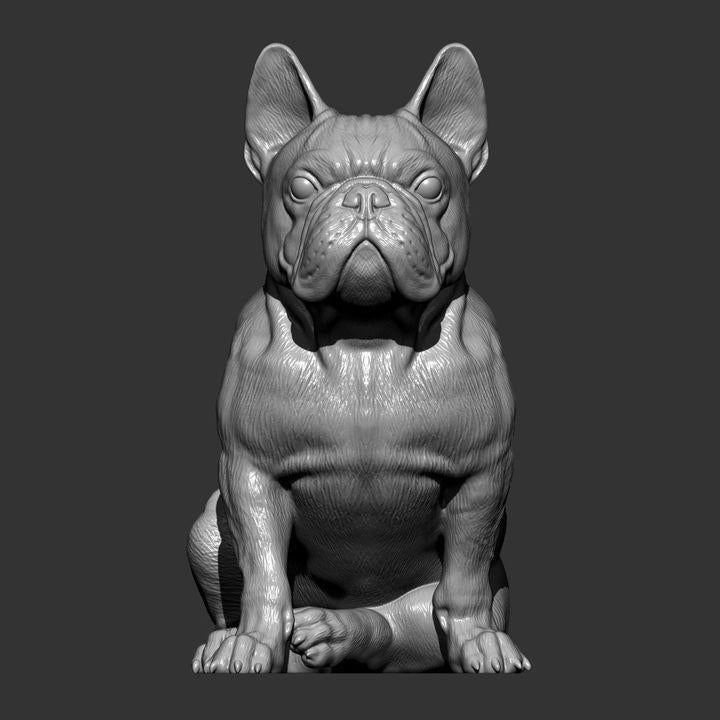 French Bulldog - UNPAINTED 3D figure - Alexander3dart
