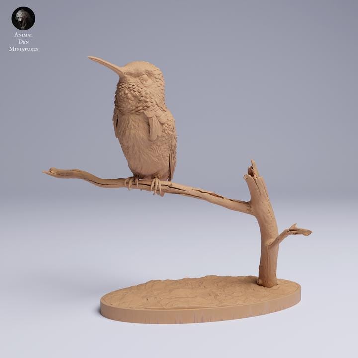 Bee Hummingbird - UNPAINTED 3D Resin Figure - Animal Den Miniatures