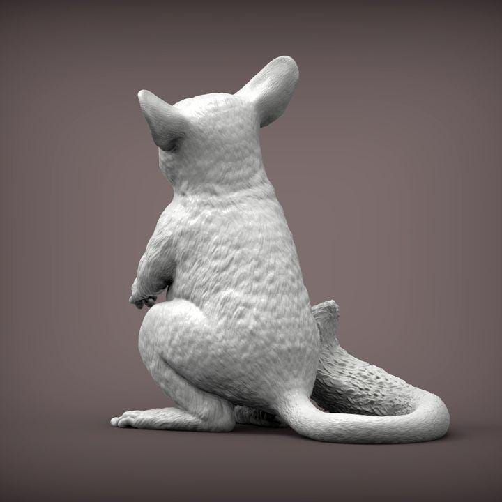 Smnigalsky Galago Bush Baby - UNPAINTED 3D figure - Alexander3dart