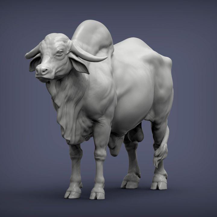 Gyr Bull - UNPAINTED 3D Figure - Alexander3dart