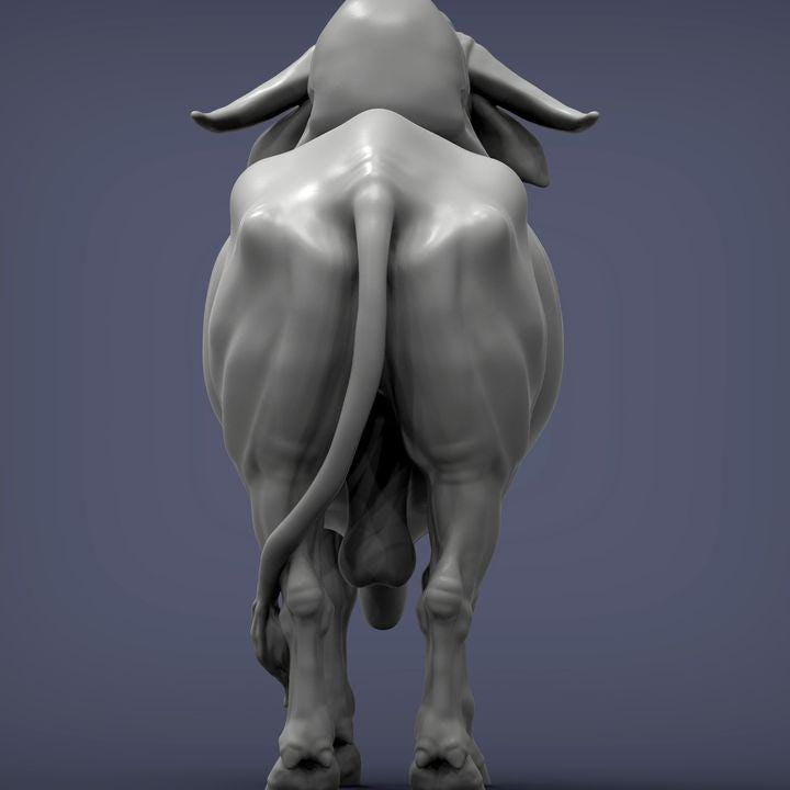 Gyr Bull - UNPAINTED 3D Figure - Alexander3dart