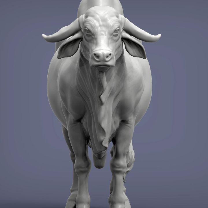 Gyr Bull - UNPAINTED 3D Figure - Alexander3dart