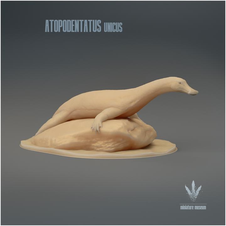 Atopodentatus unicus : The Unusual Tooth - UNPAINTED 3D Resin Figure - Miniature Museum