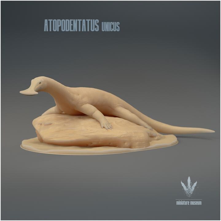 Atopodentatus unicus : The Unusual Tooth - UNPAINTED 3D Resin Figure - Miniature Museum