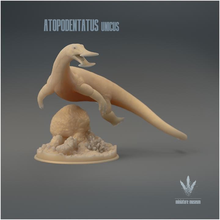 Atopodentatus unicus : Swimming - UNPAINTED 3D Resin Figure - Miniature Museum