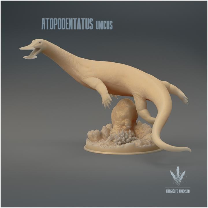 Atopodentatus unicus : Swimming - UNPAINTED 3D Resin Figure - Miniature Museum