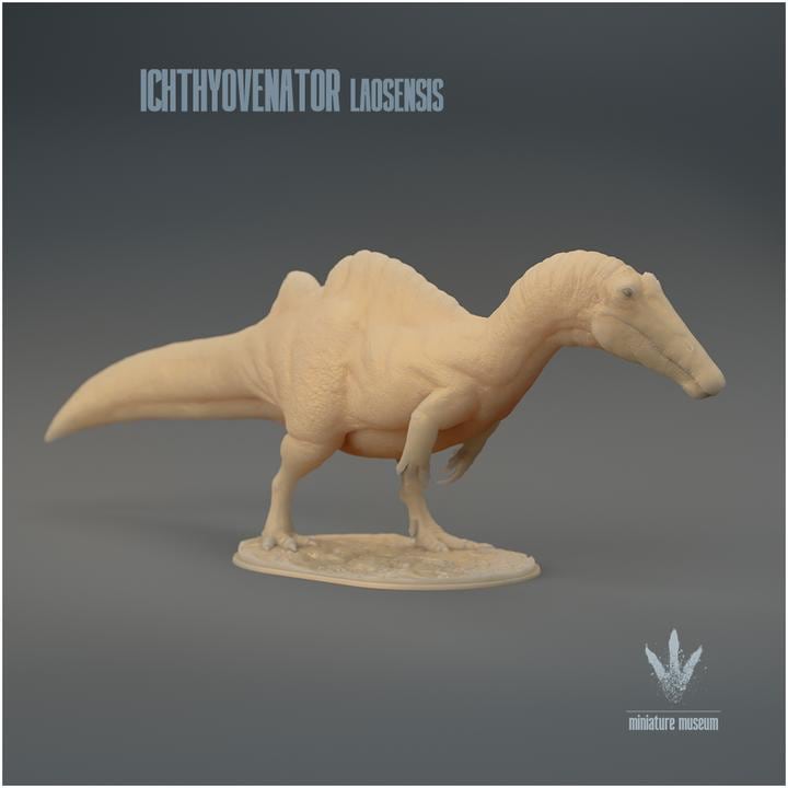 Ichthyovenator laosensis : The Fish Hunter - UNPAINTED 3D Resin Figure - Miniature Museum