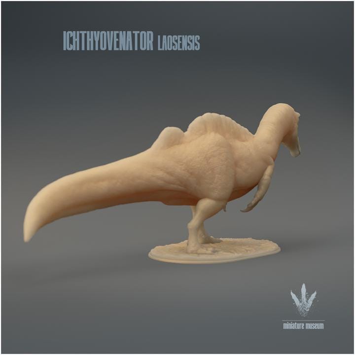 Ichthyovenator laosensis : The Fish Hunter - UNPAINTED 3D Resin Figure - Miniature Museum