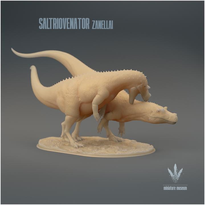 Saltriovenator zanellai : Fight - UNPAINTED 3D Resin Figure - Miniature Museum