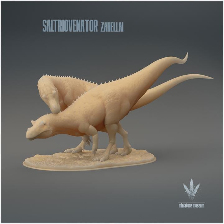 Saltriovenator zanellai : Fight - UNPAINTED 3D Resin Figure - Miniature Museum