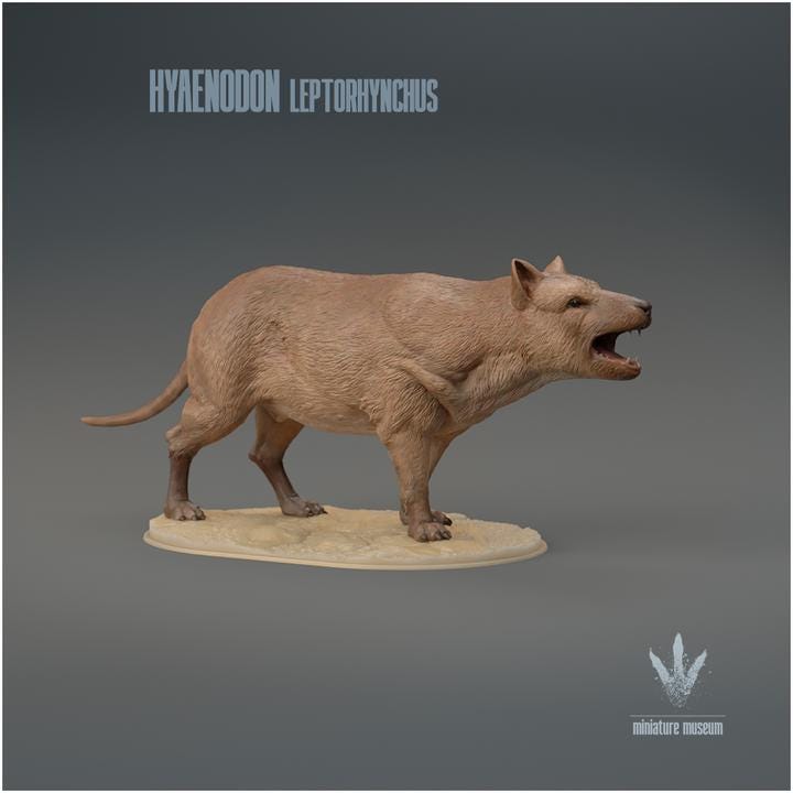 Hyaenodon leptorhynchus : Roar - UNPAINTED 3D Resin Figure - Miniature Museum