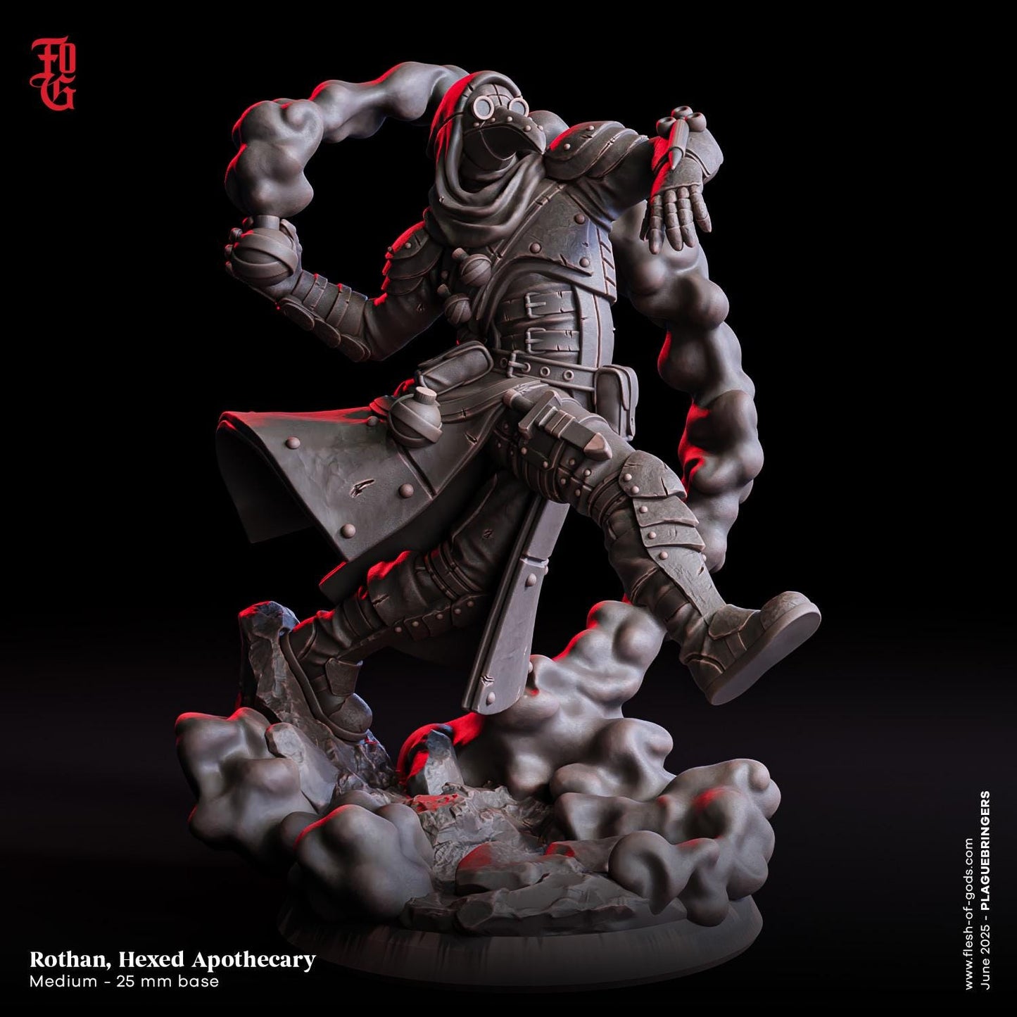 Rothan, Hexed Apothecary- UNPAINTED Figure - Flesh of Gods