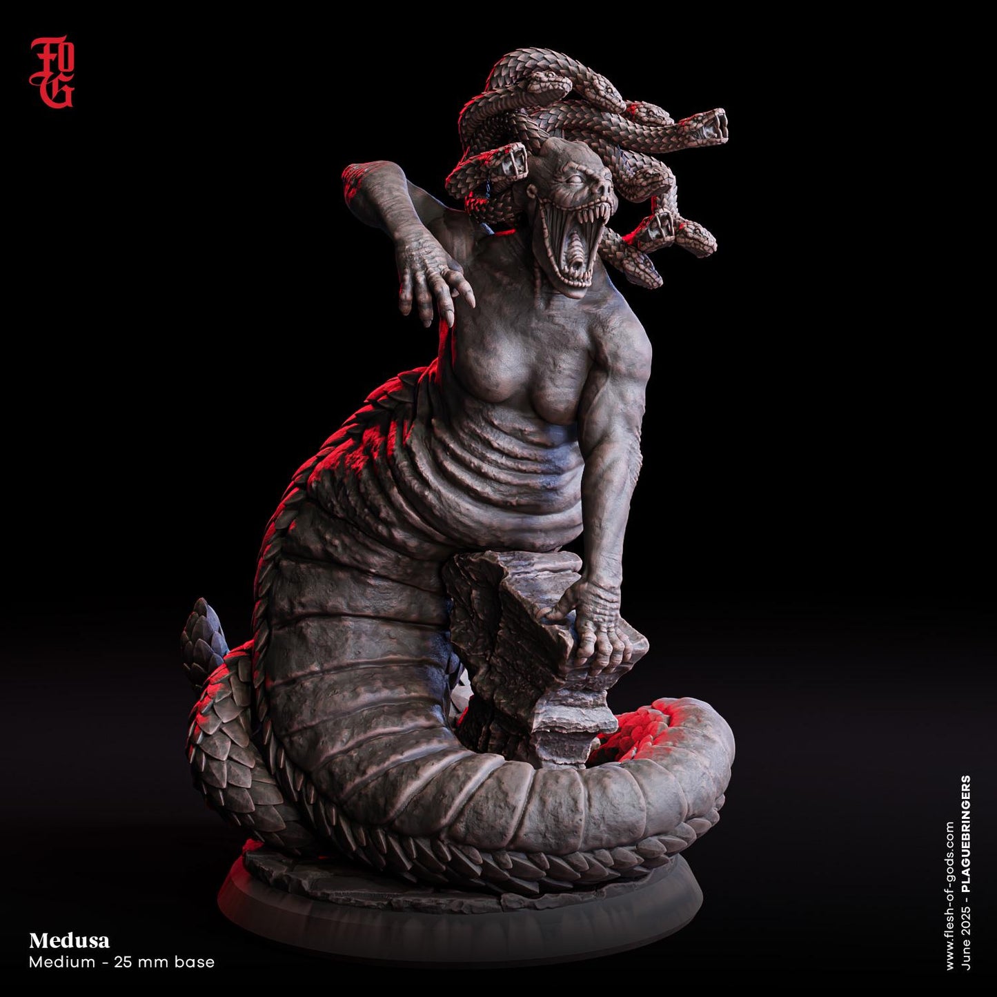 Medusa - Female- UNPAINTED Figure - Flesh of Gods