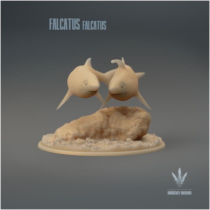 Falcatus falcatus : Couple - UNPAINTED 3D Resin Figure - Miniature Museum
