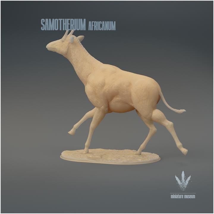 Samotherium africanum : Running - UNPAINTED 3D Resin Figure - Miniature Museum