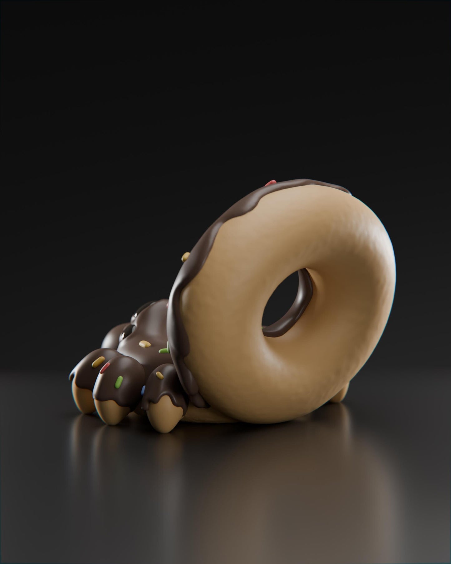Spidonut - UNPAINTED 3D Resin Figure - Grumpii Art Toy