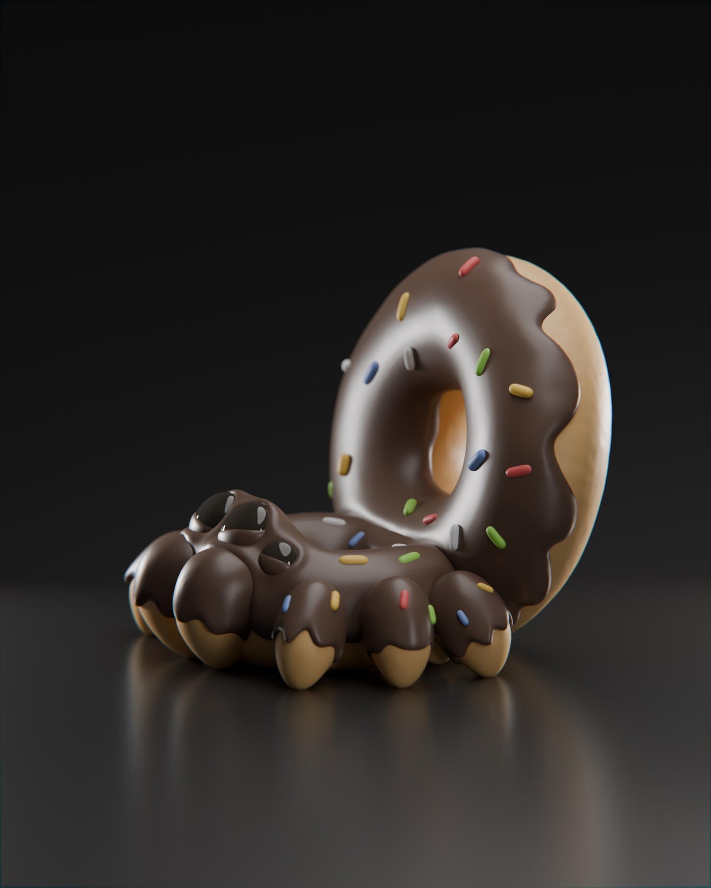 Spidonut - UNPAINTED 3D Resin Figure - Grumpii Art Toy