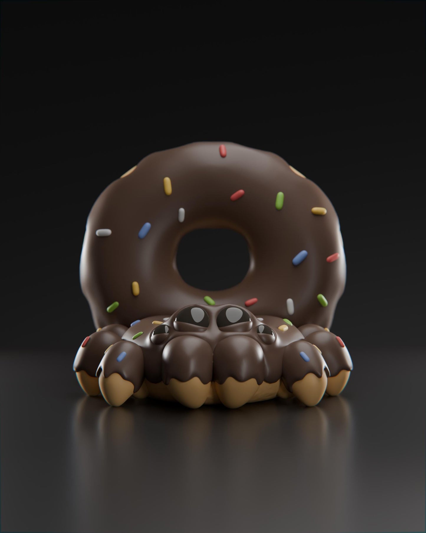 Spidonut - UNPAINTED 3D Resin Figure - Grumpii Art Toy
