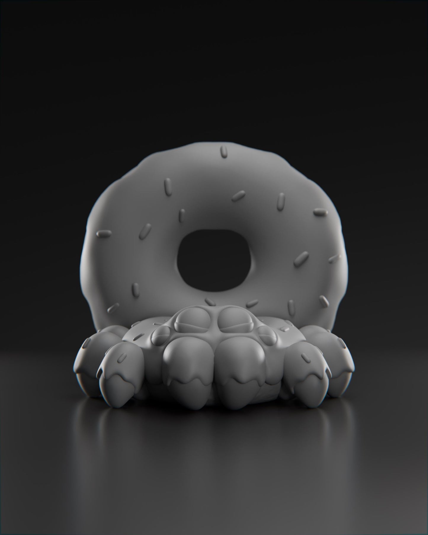 Spidonut - UNPAINTED 3D Resin Figure - Grumpii Art Toy