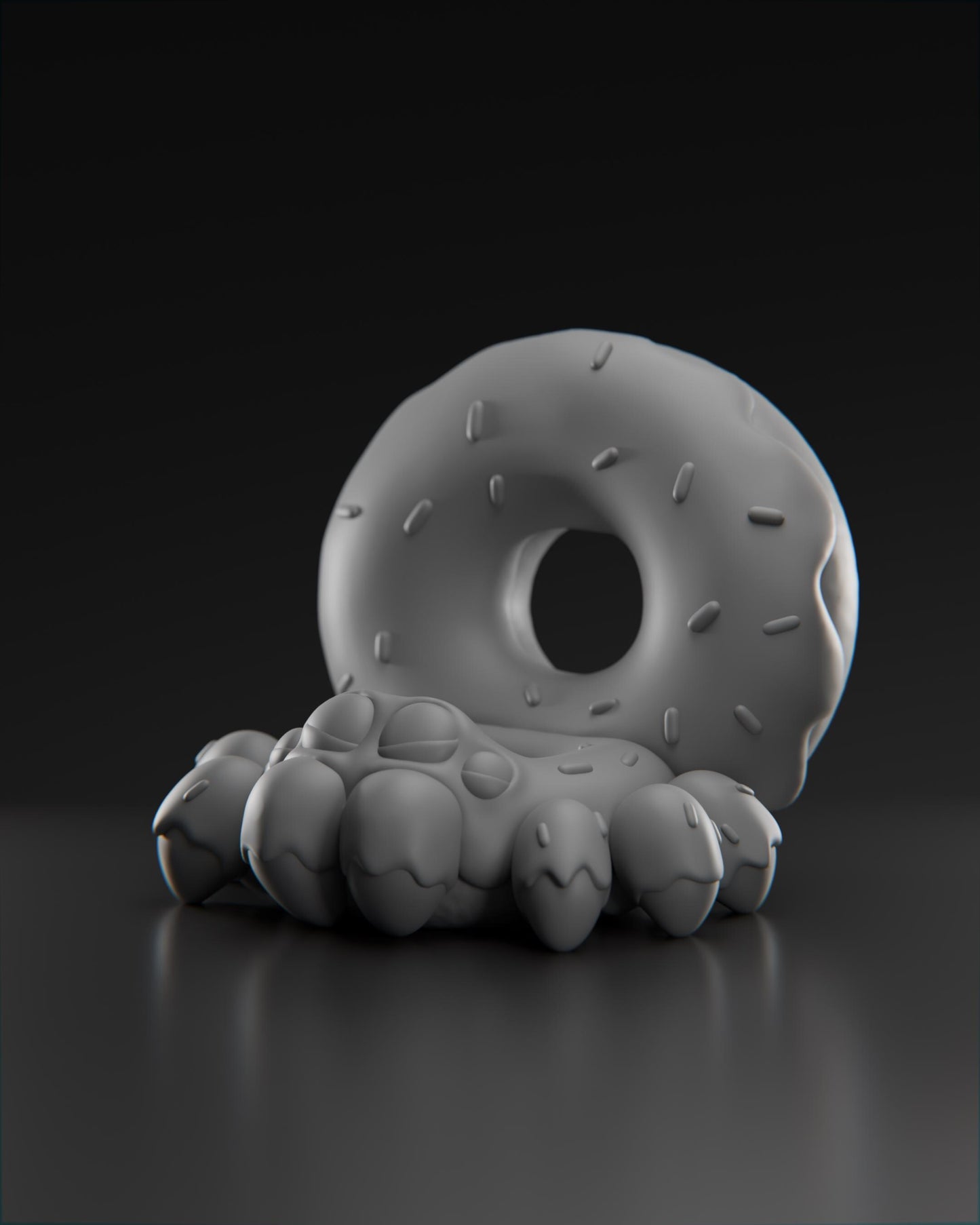 Spidonut - UNPAINTED 3D Resin Figure - Grumpii Art Toy
