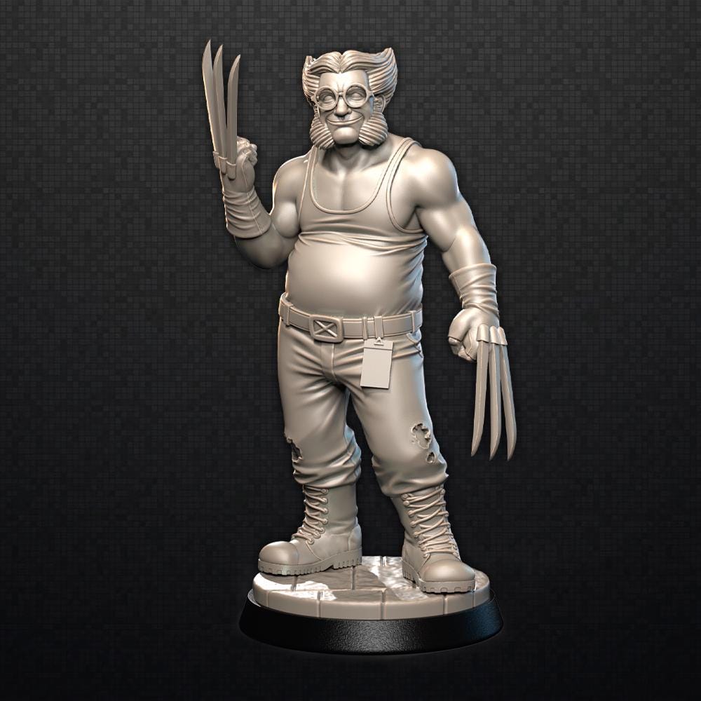 Zombieverine - Zombie - UNPAINTED 3D FAN ART Figure - Falcata 3d
