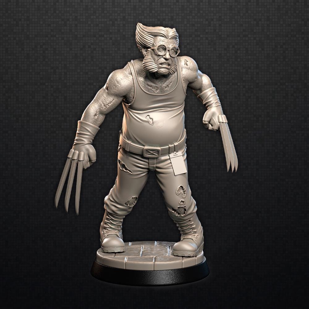 Zombieverine - Zombie - UNPAINTED 3D FAN ART Figure - Falcata 3d