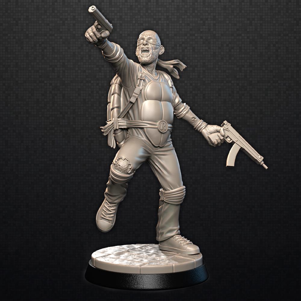 Turtleocalypse - Zombie - UNPAINTED 3D FAN ART Figure - Falcata 3d