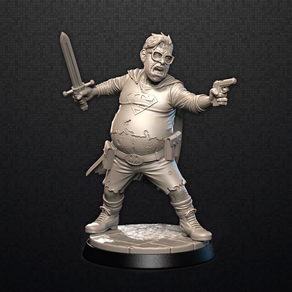 Superbelly - Zombie - UNPAINTED 3D FAN ART Figure - Falcata 3d