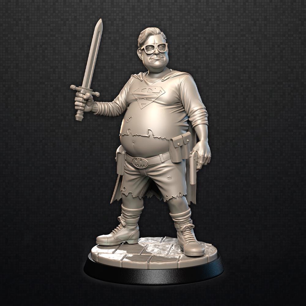 Superbelly - Zombie - UNPAINTED 3D FAN ART Figure - Falcata 3d