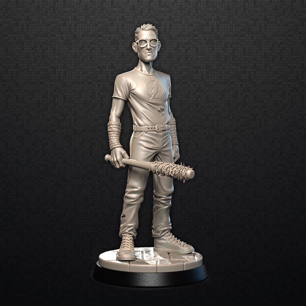 Speed Geekster - Zombie - UNPAINTED 3D FAN ART Figure - Falcata 3d