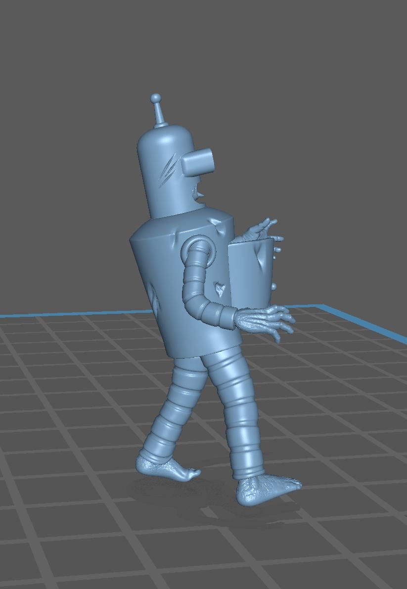 Robot Zombie - UNPAINTED 3D FAN ART Figure - Falcata 3d