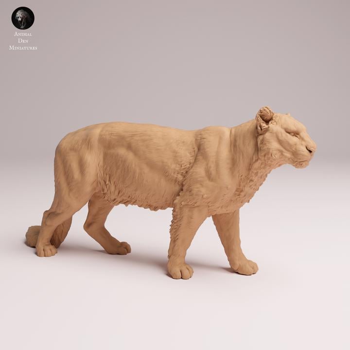Amur Leopard - UNPAINTED 3D Resin Figure - Animal Den Miniatures