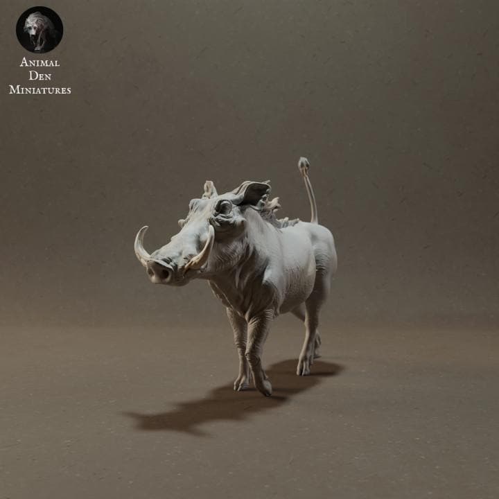 Warthog - UNPAINTED 3D Resin Figure - Animal Den Miniatures
