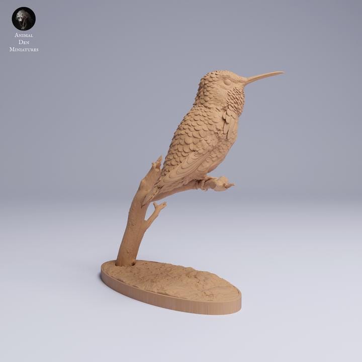 Bee Hummingbird - UNPAINTED 3D Resin Figure - Animal Den Miniatures