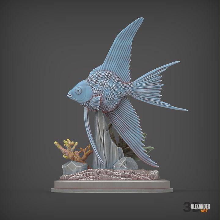 Angelfish - UNPAINTED 3D Resin Figure - Alexander3dart