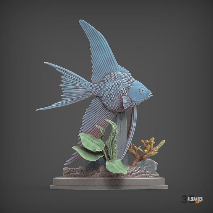 Angelfish - UNPAINTED 3D Resin Figure - Alexander3dart