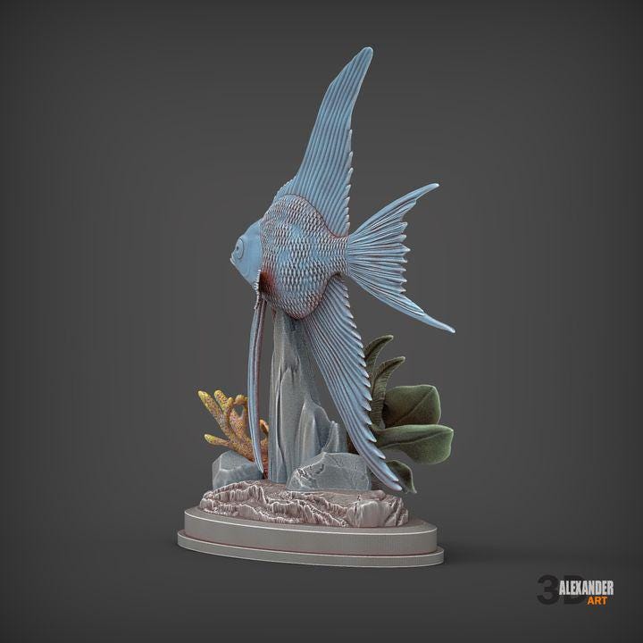 Angelfish - UNPAINTED 3D Resin Figure - Alexander3dart