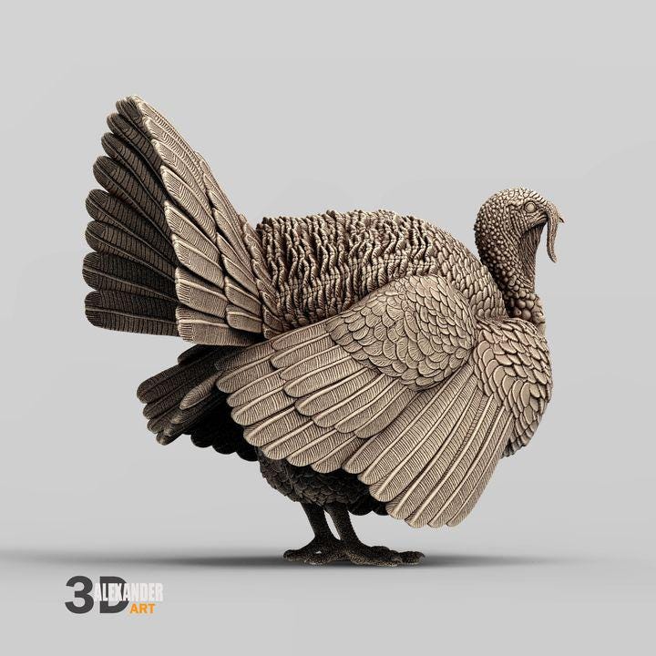 Turkey - UNPAINTED 3D figure - Alexander3dart