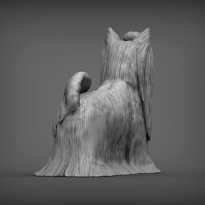 Long-haired Yorkshire Terrier - UNPAINTED 3D Figure - Alexander3dart