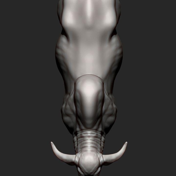 Gyr Bull - UNPAINTED 3D Figure - Alexander3dart